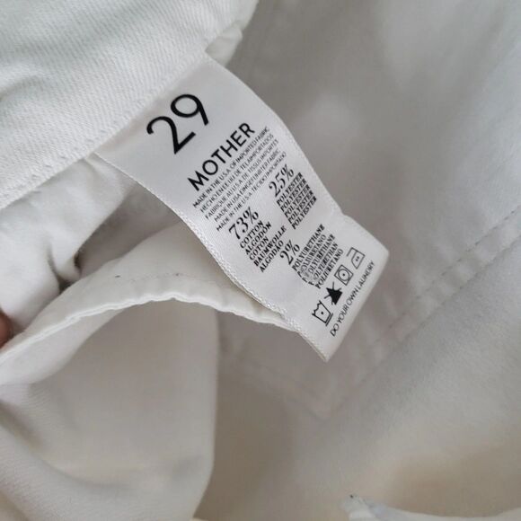 White Mother Skinny Jeans Size 29 The Looker Mirror Mirror Style - Picture 3 of 5